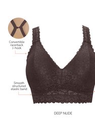 Adriana Wire-Free Lace Bralette- Deep Nude