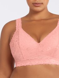 Adriana Wire-Free Lace Bralette - Peach Bud