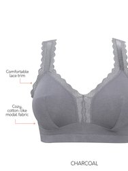 Dalis Wire Free Bralette - Charcoal