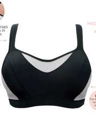 Dynamic Padded Performance Sports Bra - Black