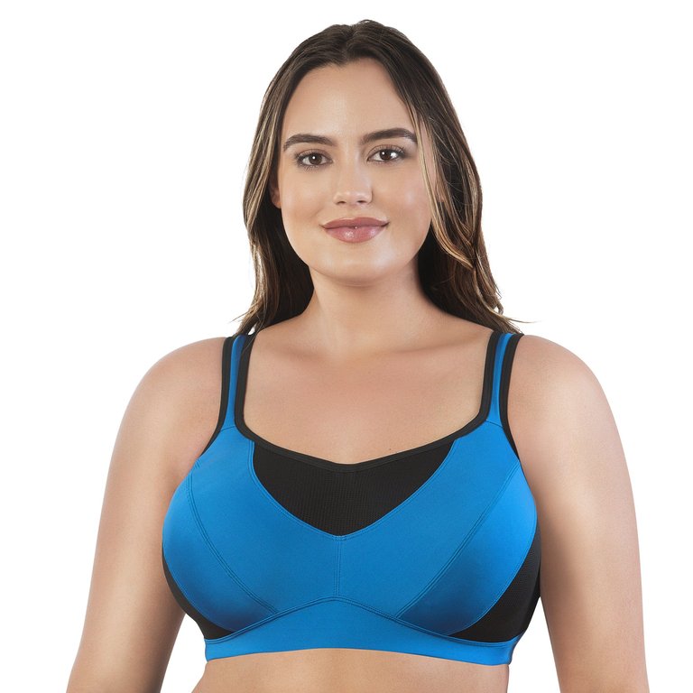 Dynamic Padded Performance Sports Bra Nautical Blue