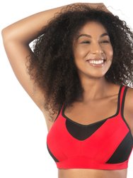 Dynamic Padded Performance Sports Bra - Racing Red - Racing red