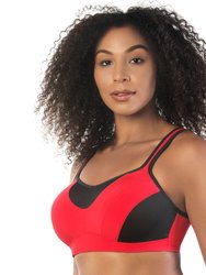 Dynamic Padded Performance Sports Bra - Racing Red