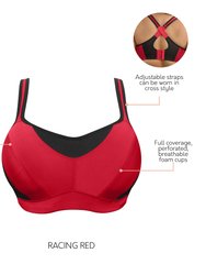 Dynamic Padded Performance Sports Bra - Racing Red