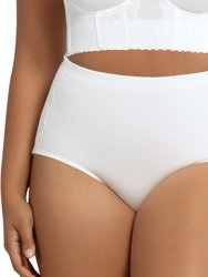 Elissa High Waist Control Panty - Pearl White