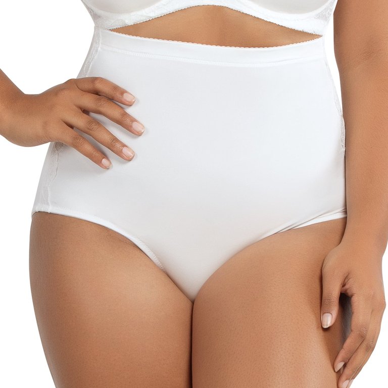 Elissa Super High Waist Control Panty - Pearl White