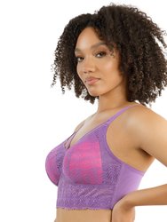 Mia Lace Wire-Free Padded Lace Bralette - Light Orchid