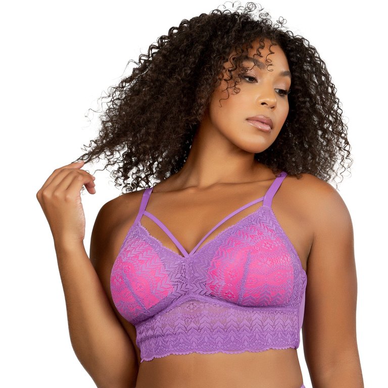 Mia Lace Wire-Free Padded Lace Bralette - Light Orchid - Light Orchid