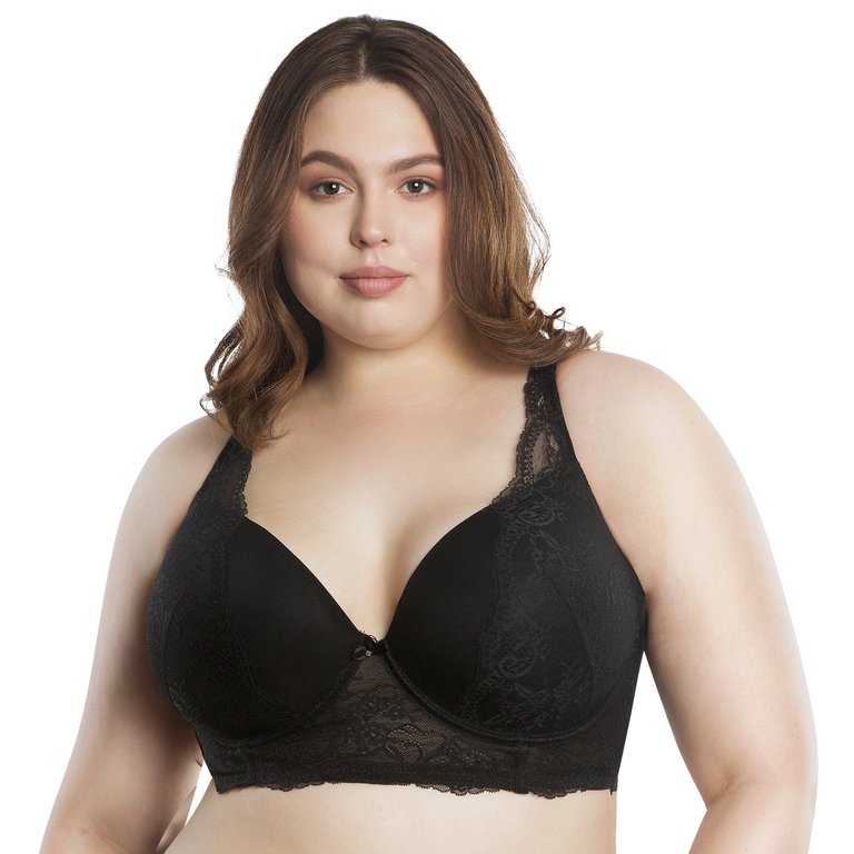 PARFAIT Black Sandrine Longline Plunge Bra - Black