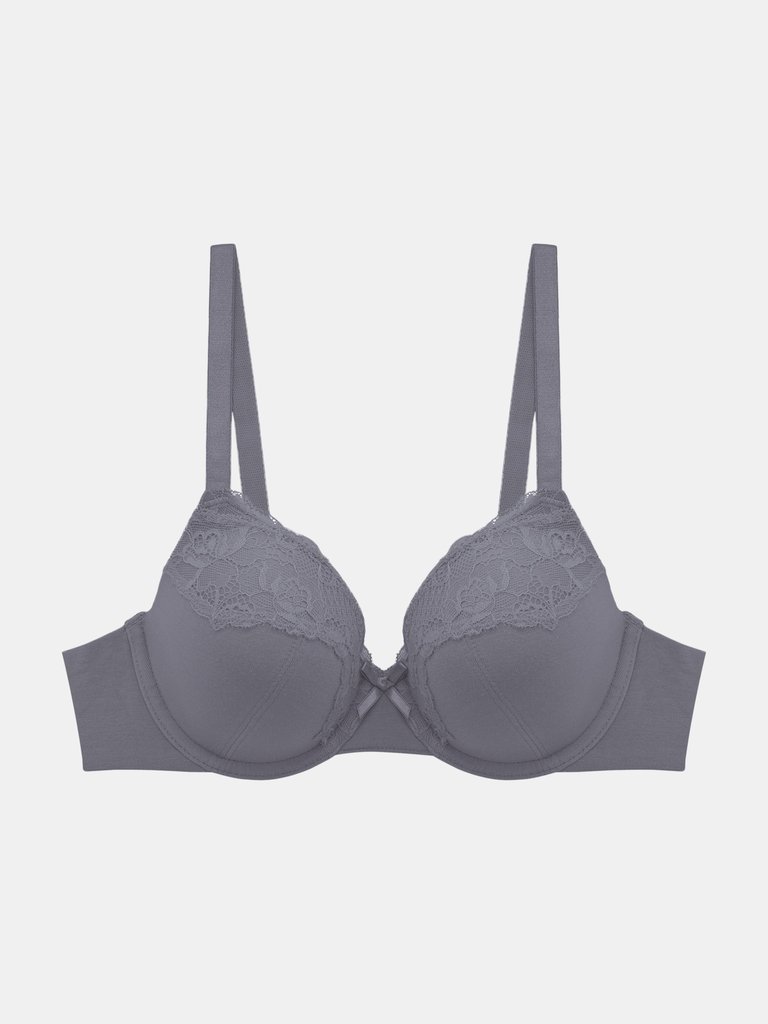 Tess T-Shirt Bra - Charcoal