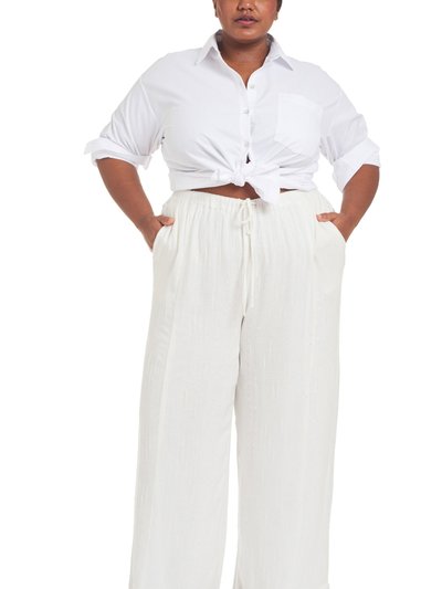 Pari Passu Andy Slub Gauze Pajama Pant - White product