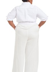 Andy Slub Gauze Pajama Pant - White