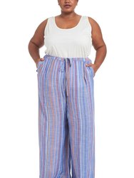 Andy Striped Pajama Pants - Blue Multi