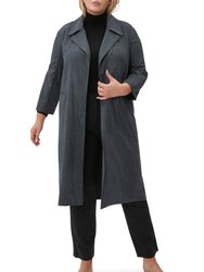 Charlie Pinstripe Coat - Gray
