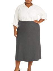 Chase Pinstripe Bias Skirt - Gray