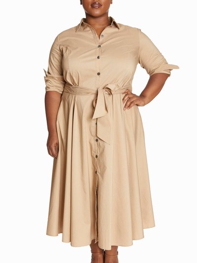 Pari Passu Poplin Shirtdress in Khaki product