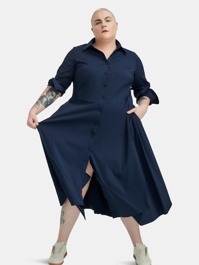 Pari Passu Poplin Shirtdress In Navy product