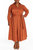 Poplin Shirtdress in Terracotta - Terracotta