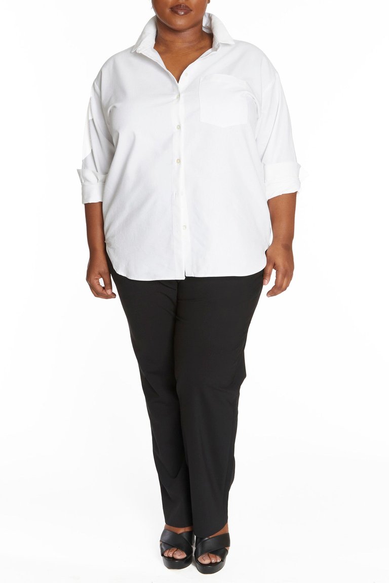 Tammy Button Down Shirt in White - White
