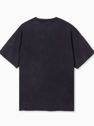 Abstract 2 Art Oversized Vintage Black T-Shirt Short  Sleeve