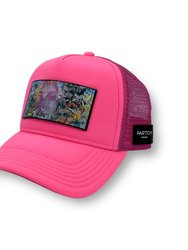 Dreams Art Trucker Hat Pink With Removable Clip - Hot Pink