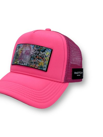 Partch Dreams Art Trucker Hat Pink With Removable Clip product