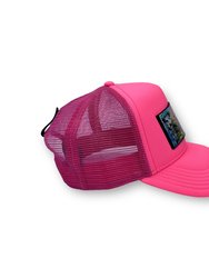 Dreams Art Trucker Hat Pink With Removable Clip