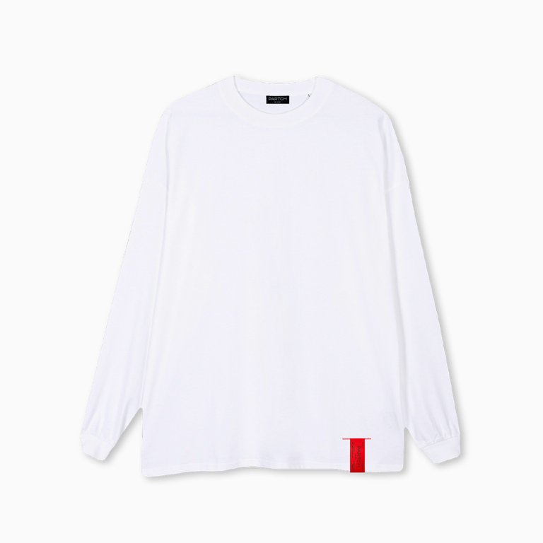 Partch White Must Long Sleeve T-Shirt Oversized White Organic