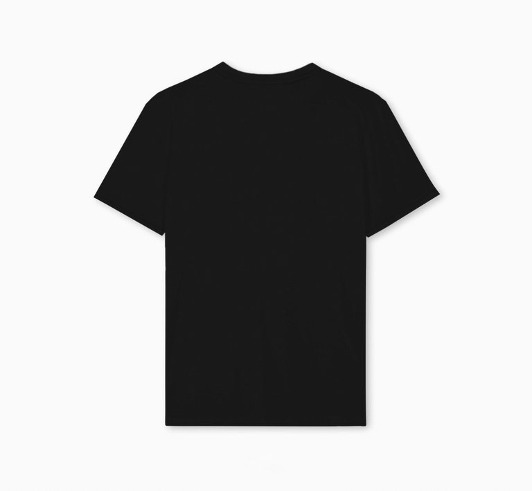 Must T-Shirt Short Sleeve In Black Regular Fit Organic Cotton