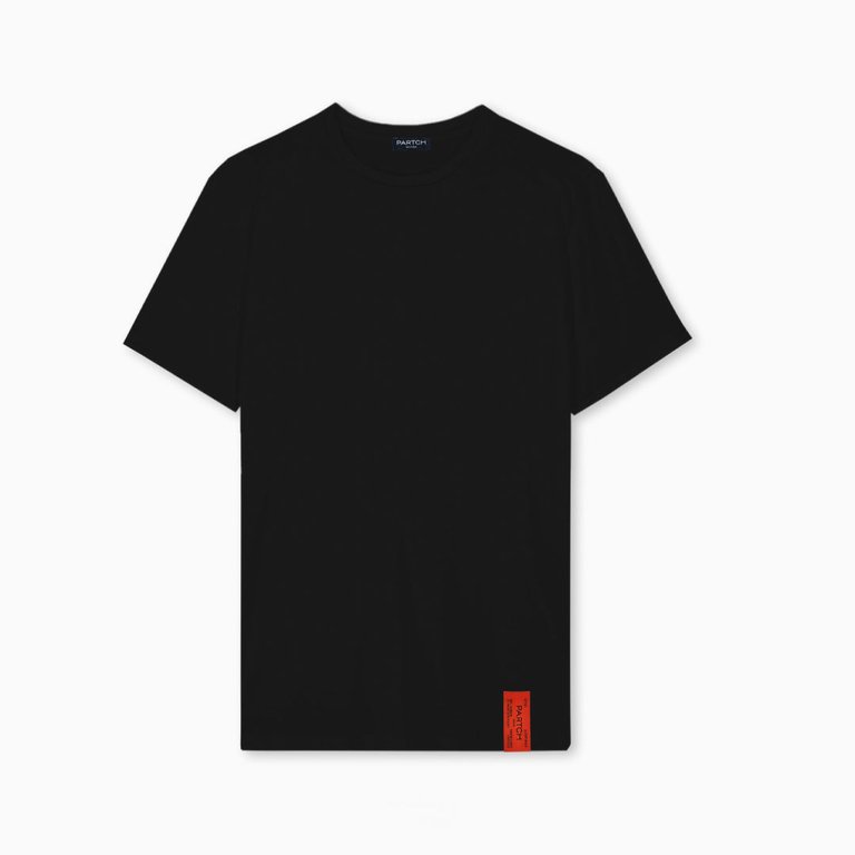 Must T-Shirt Short Sleeve In Black Regular Fit Organic Cotton - Black