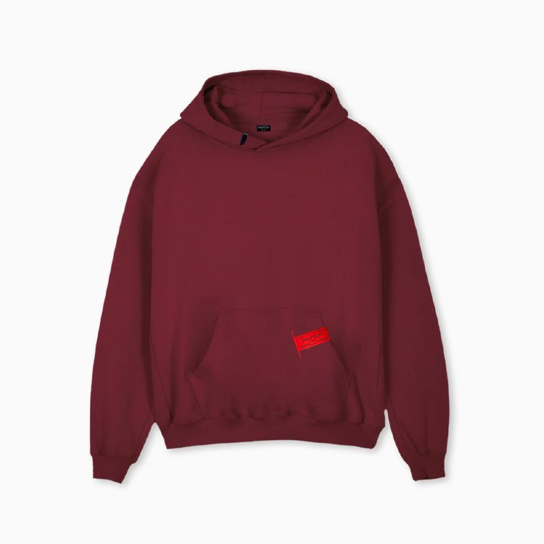 Partch Must Oversized Hoodie Organic Cotton - Burgundy - Burgundy