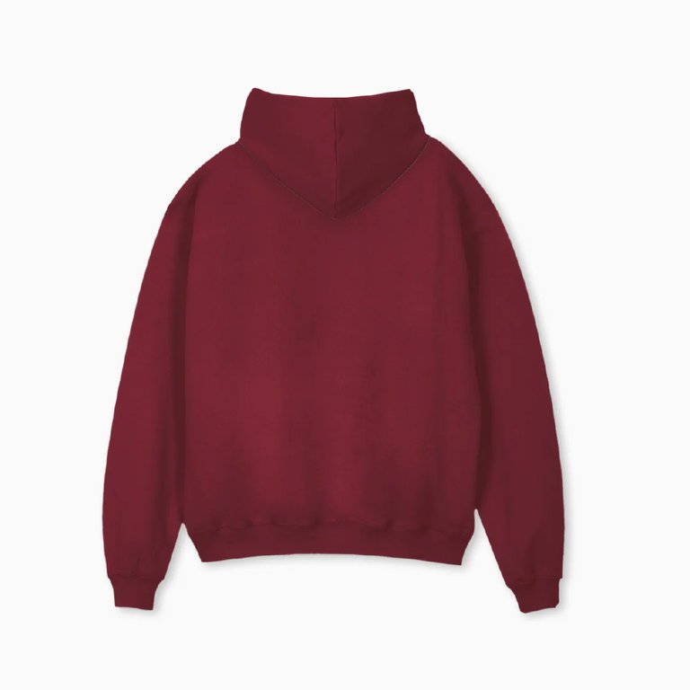 Partch Must Oversized Hoodie Organic Cotton - Burgundy