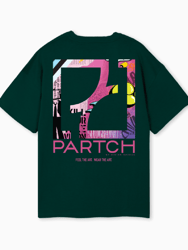 PARTCH Sense Oversized T-Shirt Organic Cotton - Green - Green