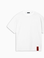 Pop Love Partch T-Shirt - White Oversized
