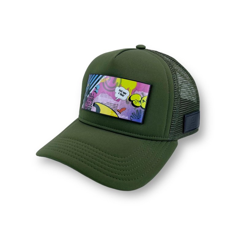 Sense Art removable Trucker Hat Kaki Green - Kaki