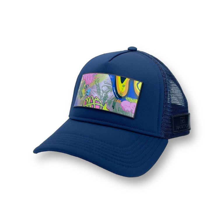 Swag Art Removable Trucker Hat - Navy Blue - Navy Blue