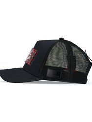 Trucker Hat Black Removable DWYL B77 Art