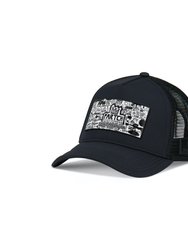 Trucker Hat Black Removable Pop Love Art - White/Black - Black
