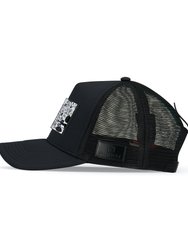 Trucker Hat Black Removable Pop Love Art - White/Black
