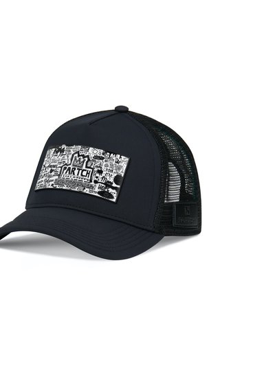 Partch Trucker Hat Black Removable Pop Love Art - White/Black product