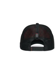 Trucker Hat Black Removable Skull Art