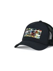 Trucker Hat Black Removable Unixvi Art - Black