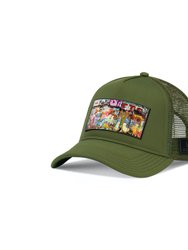 Trucker Hat Kaki Removable Dulxy Art - Kaki