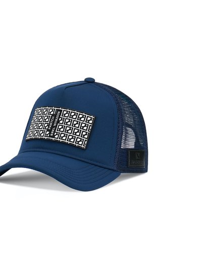 Partch Trucker Hat Navy Blue Removable BRKL Art product