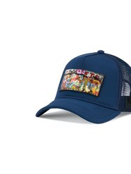 Trucker Hat Navy Blue Removable Dulxy Art - Navy Blue