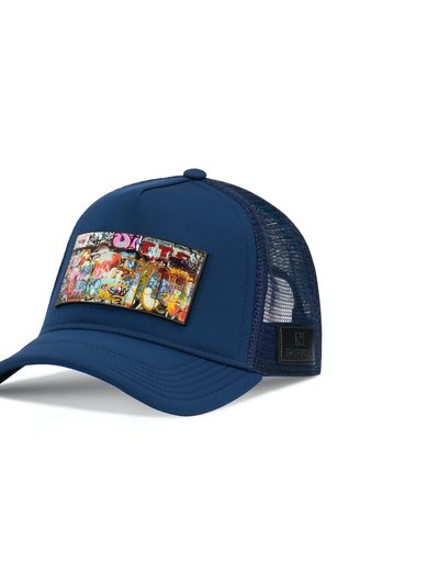 Partch Trucker Hat Navy Blue Removable Dulxy Art product