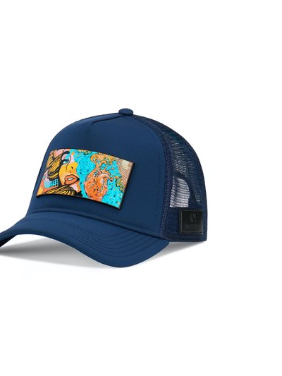 Partch Trucker Hat Navy Blue Removable Exsyt Art product