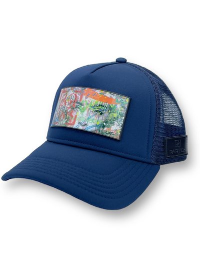 Partch Trucker Hat Navy Blue Removable Eyes Of Love Art product