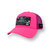 Trucker Hat Pink Removable Pop Love Black/White Art - Pink