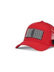 Trucker Hat Red Removable BRKL Art - Red